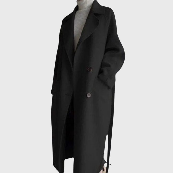 Ines Double-Button Longline Overcoat