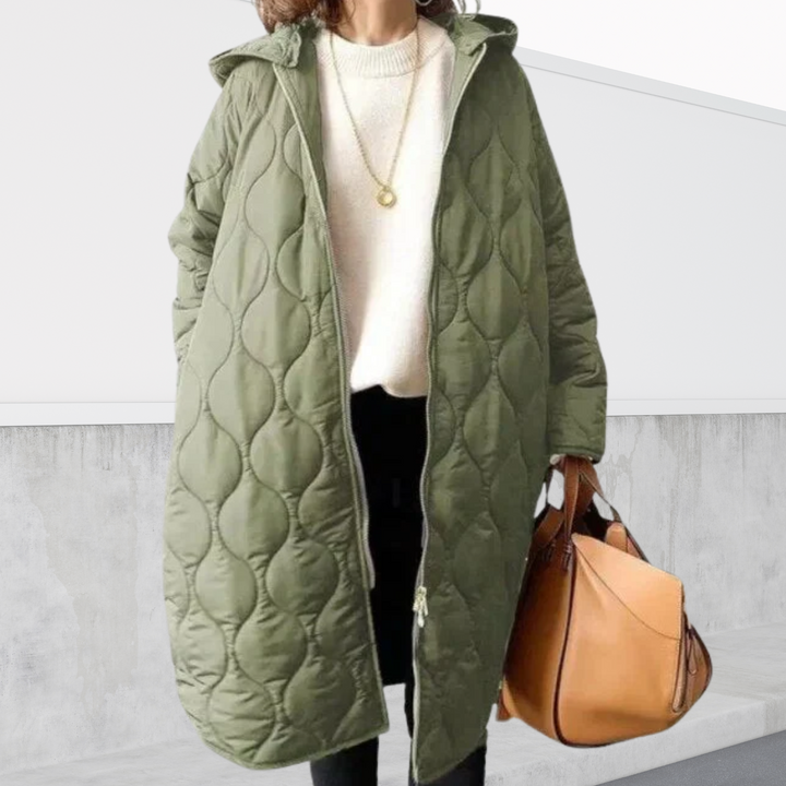 Nina Quilted Hooded Long Parka