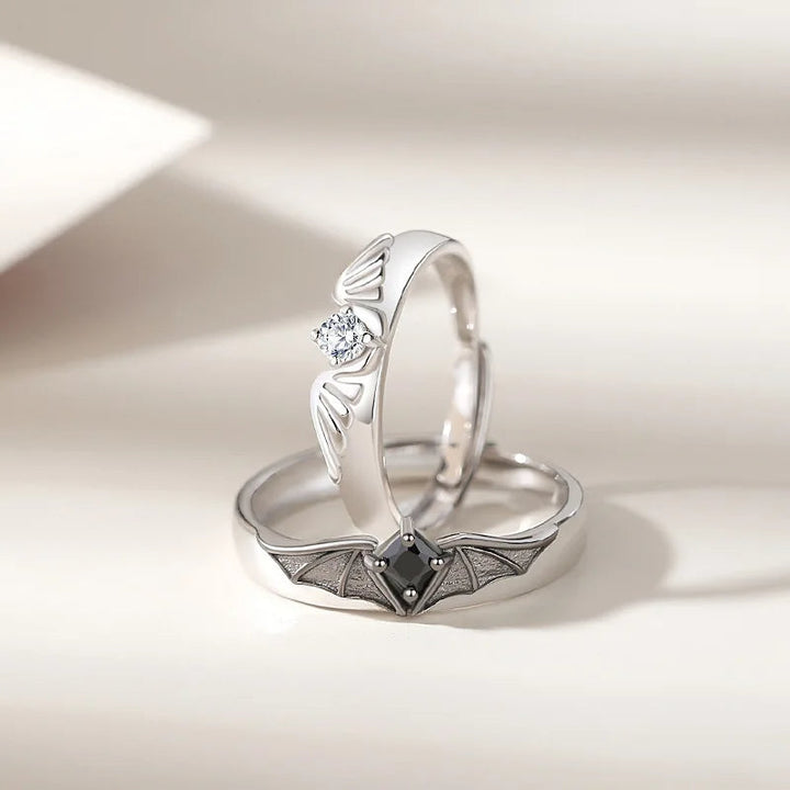 Celestial Adjustable Crystal Couple Rings Set of 2