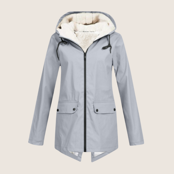 Anna Fleece-Lined Hooded Rain Jacket