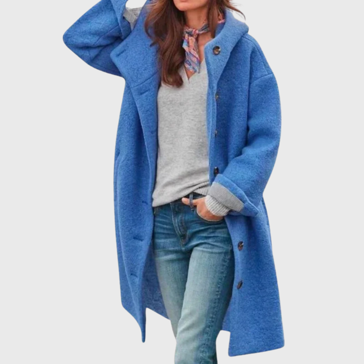 Freya Hooded Long Teddy Coat