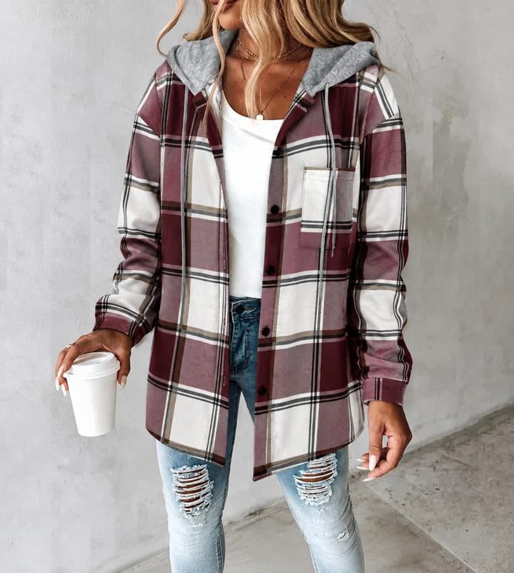 Clara Plaid Hooded Shacket