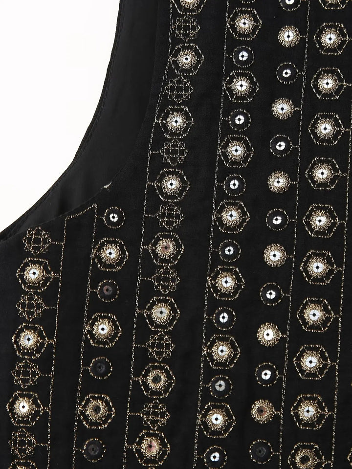 Jane Mirror Embroidered Boho Vest