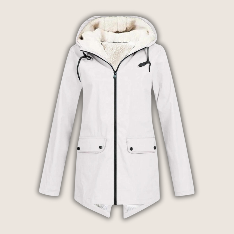 Anna Fleece-Lined Hooded Rain Jacket