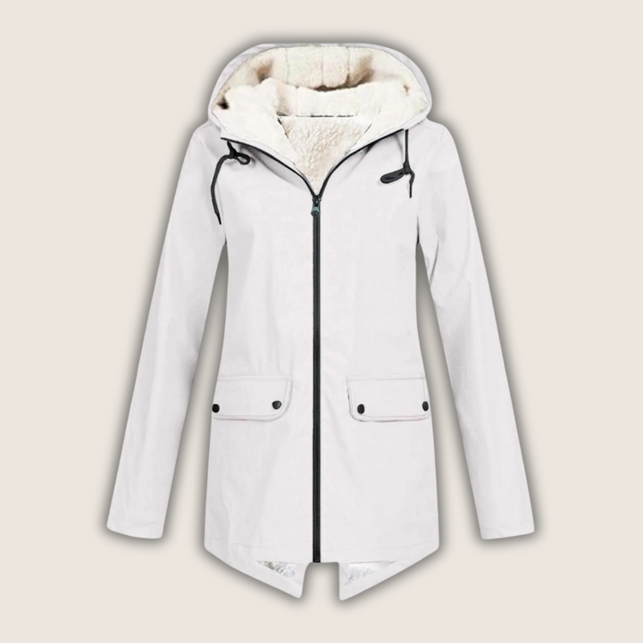 Anna Fleece-Lined Hooded Rain Jacket