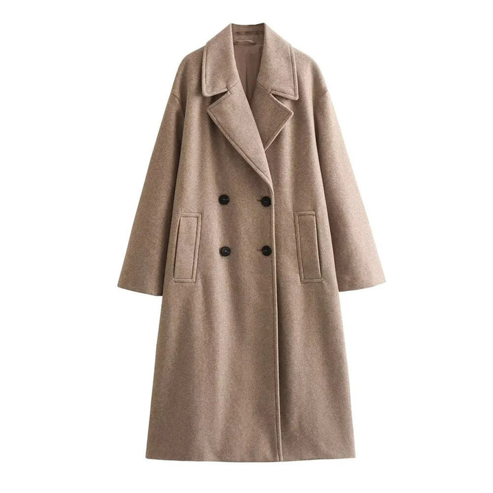 Josie Double-Breasted Long Coat