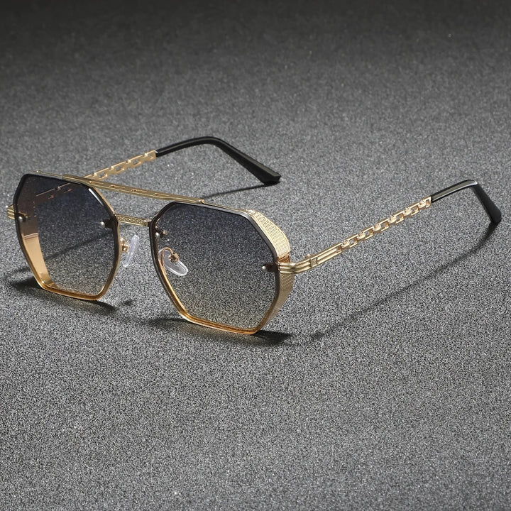 Marcello Hexagonal Metal Sunglasses