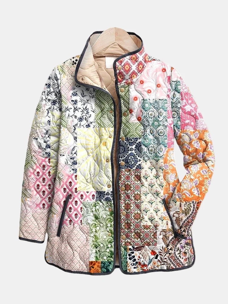 Tara Quilted Patchwork Floral Jacket