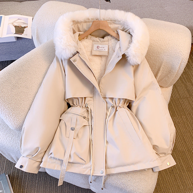 Lena Fur-Trimmed Drawstring Puffer Jacket