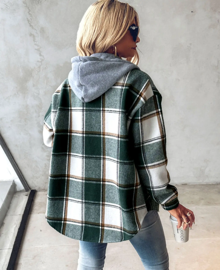 Clara Plaid Hooded Shacket