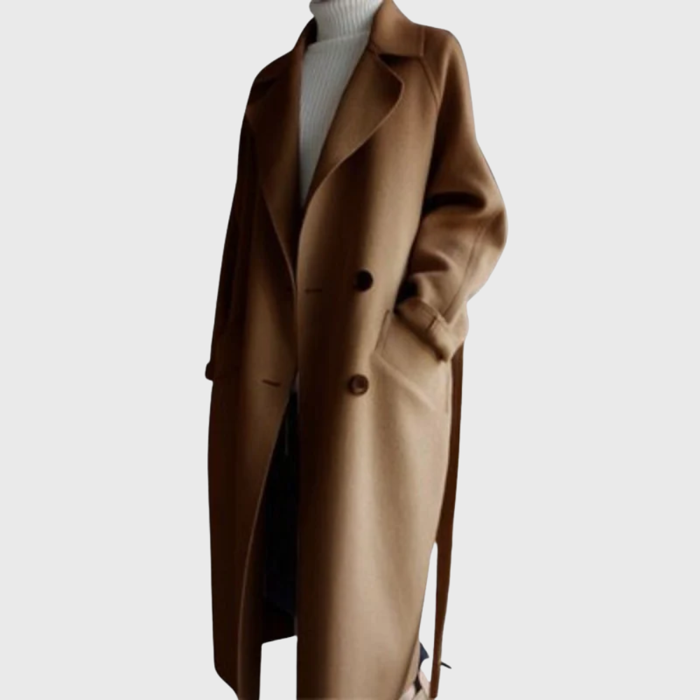 Ines Double-Button Longline Overcoat