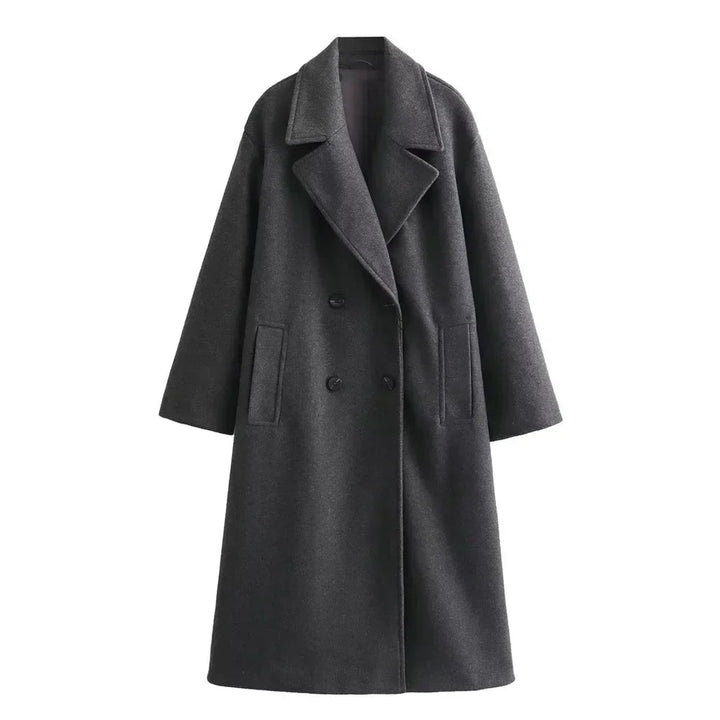 Josie Double-Breasted Long Coat