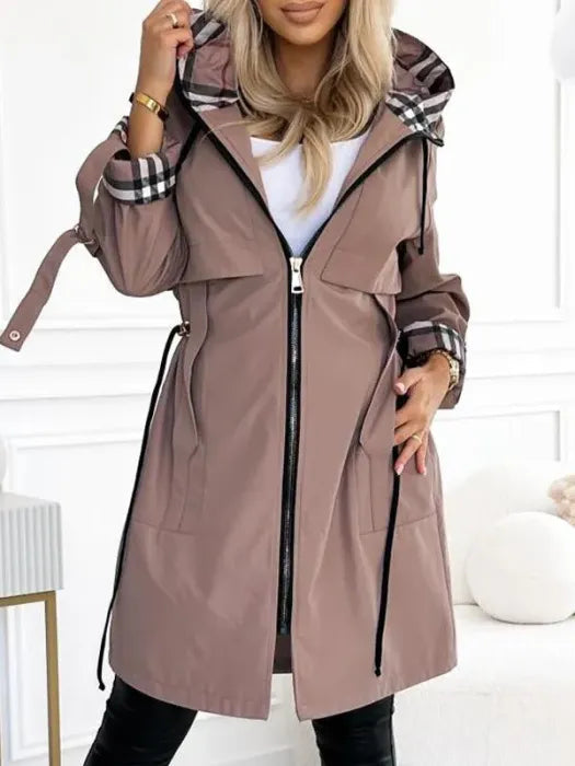 Ruby Waterproof Zip-Up Hooded Coat
