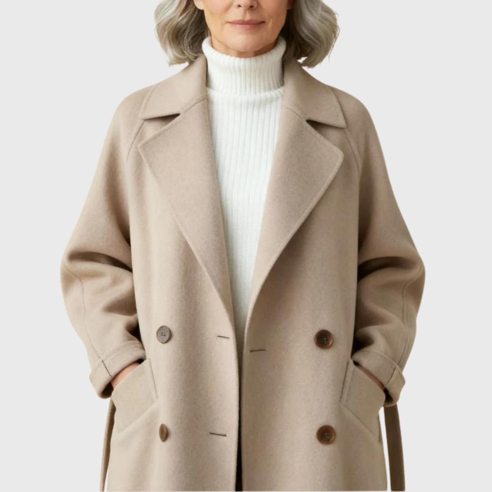 Ines Double-Button Longline Overcoat