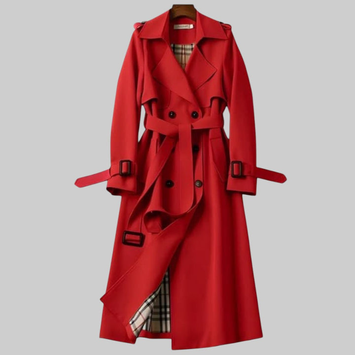 Hana Double-Breasted Belted Trench Coat