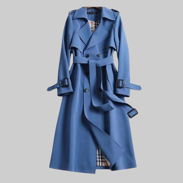 Hana Double-Breasted Belted Trench Coat