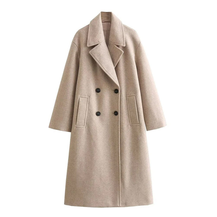 Josie Double-Breasted Long Coat
