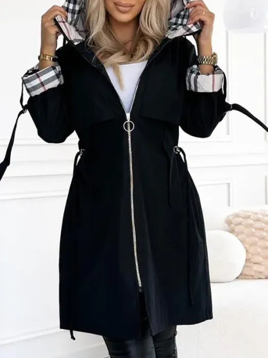 Ruby Waterproof Zip-Up Hooded Coat