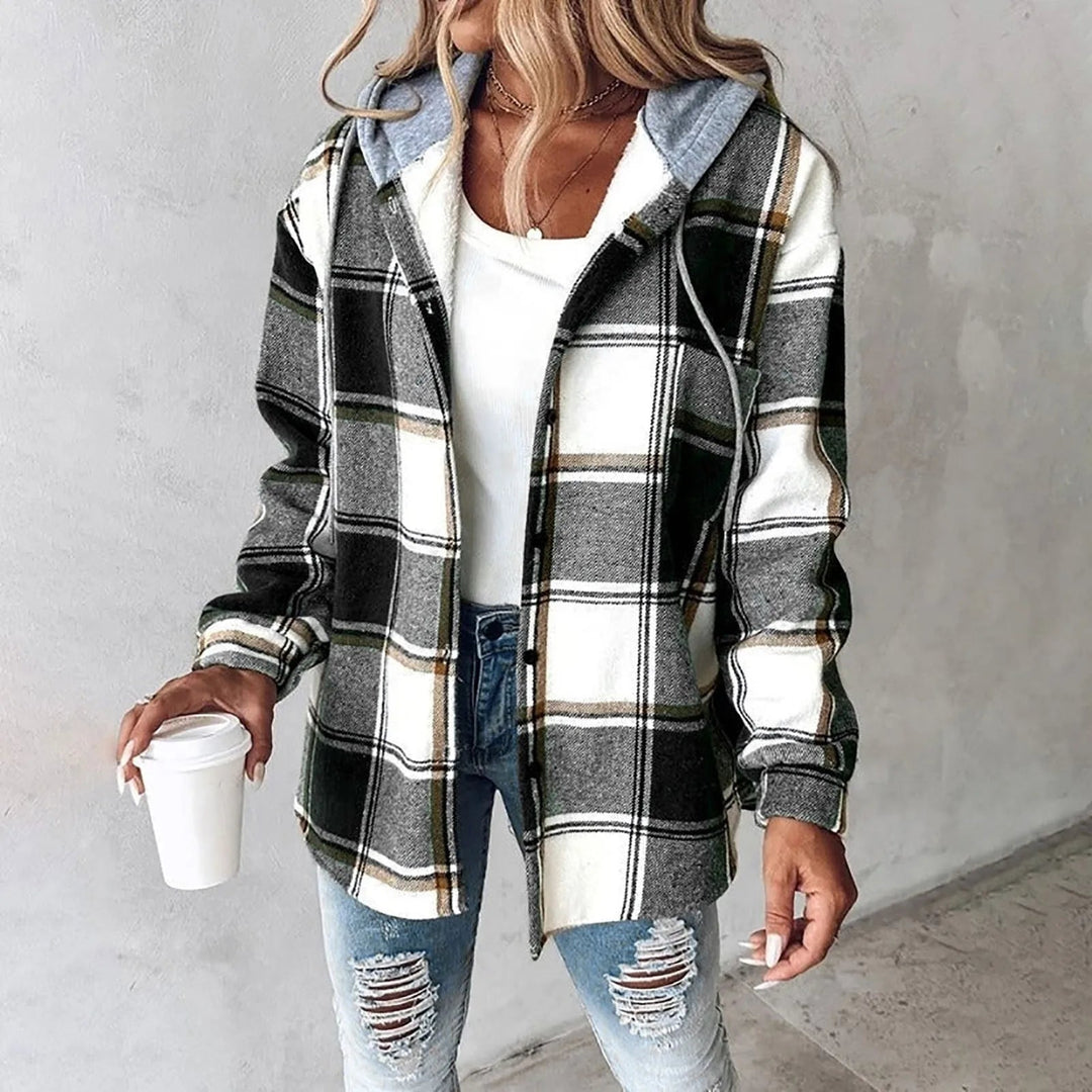 Clara Plaid Hooded Shacket
