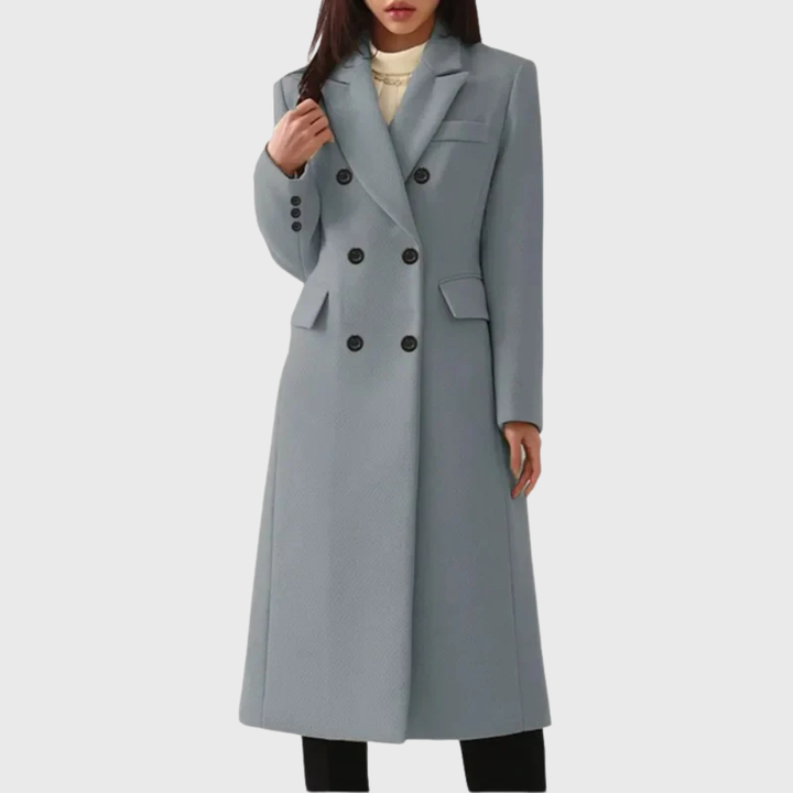 Hazel Double-Breasted Long Coat