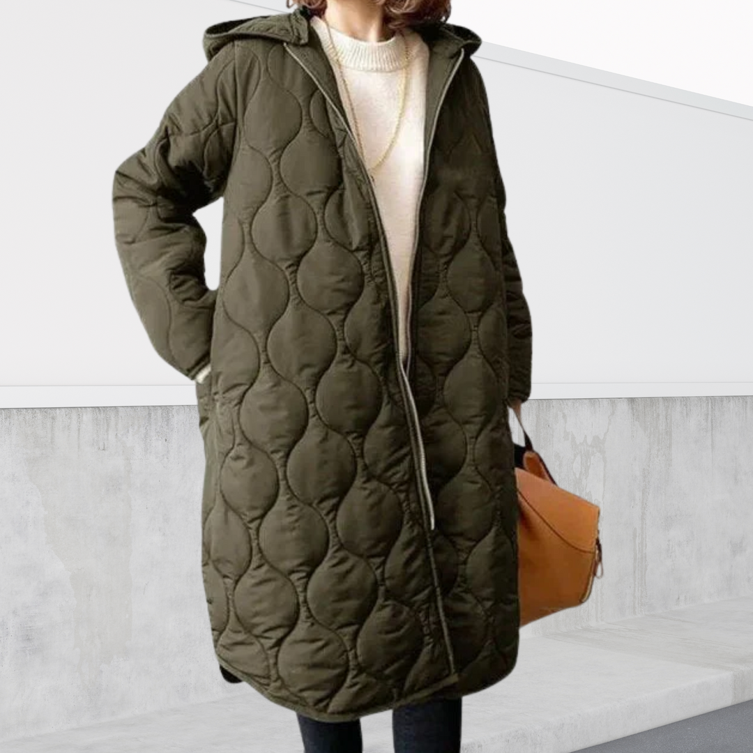 Nina Quilted Hooded Long Parka