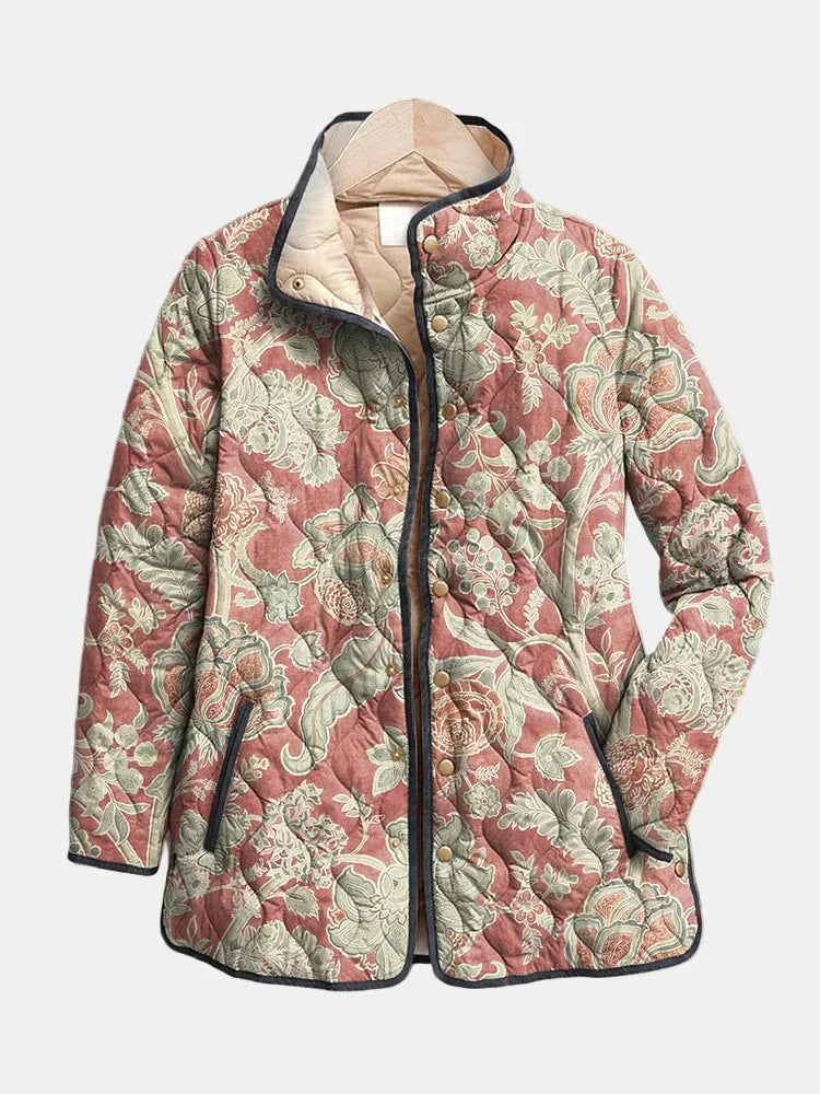Zara Floral Print Quilted Jacket