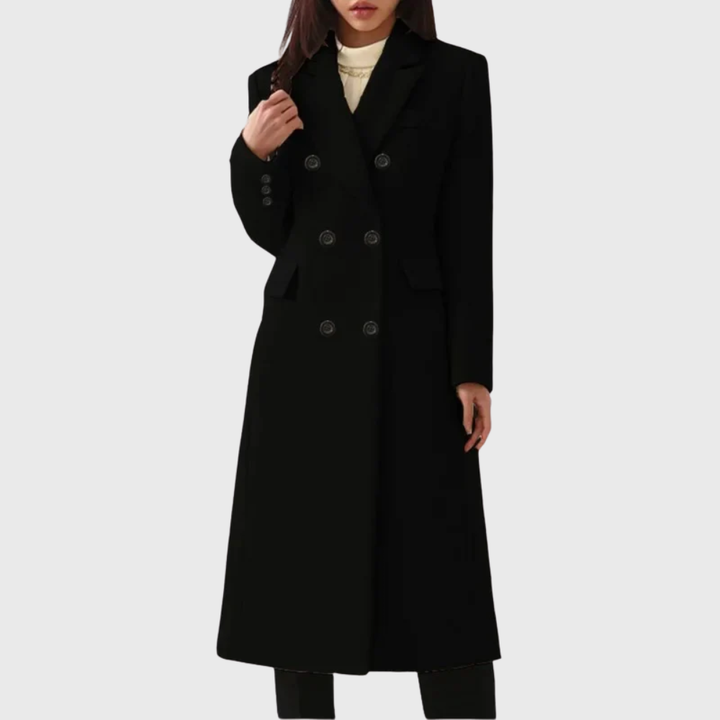 Hazel Double-Breasted Long Coat
