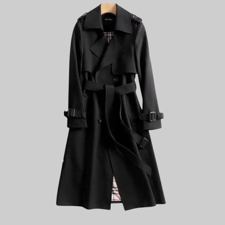 Hana Double-Breasted Belted Trench Coat