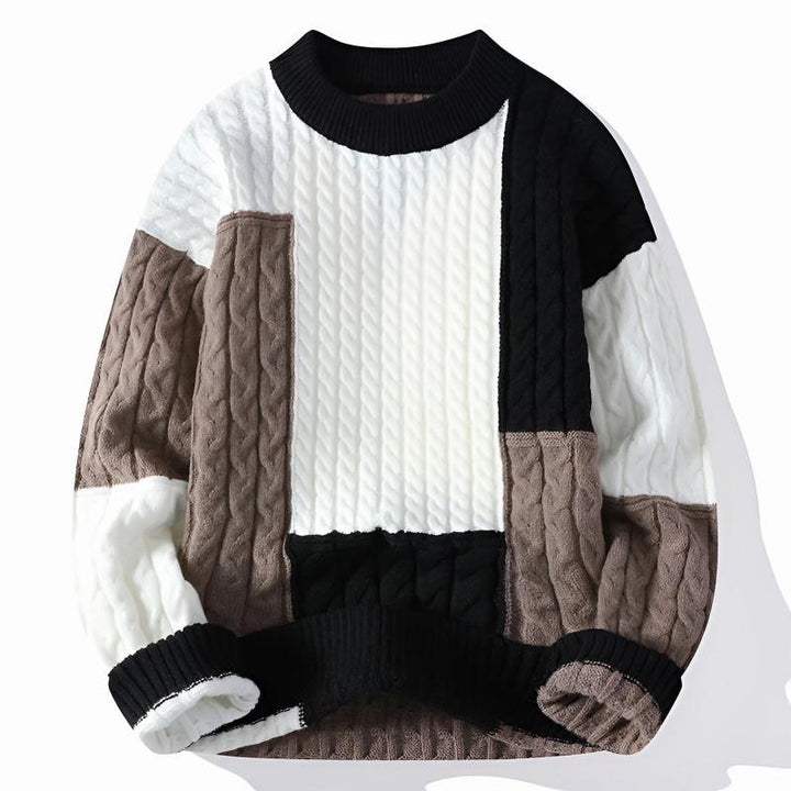 Beck Color-Block Cable-Knit Sweater
