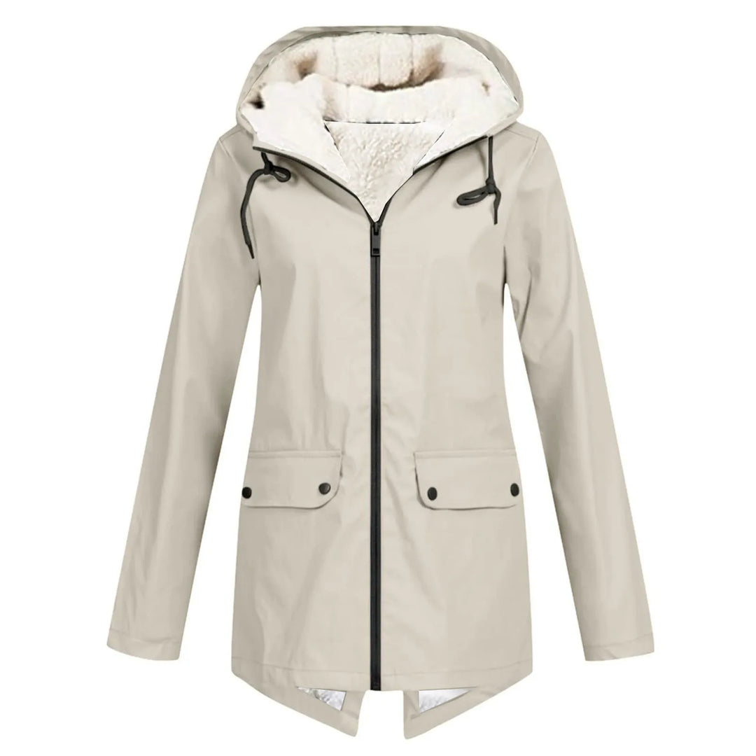 Anna Fleece-Lined Hooded Rain Jacket