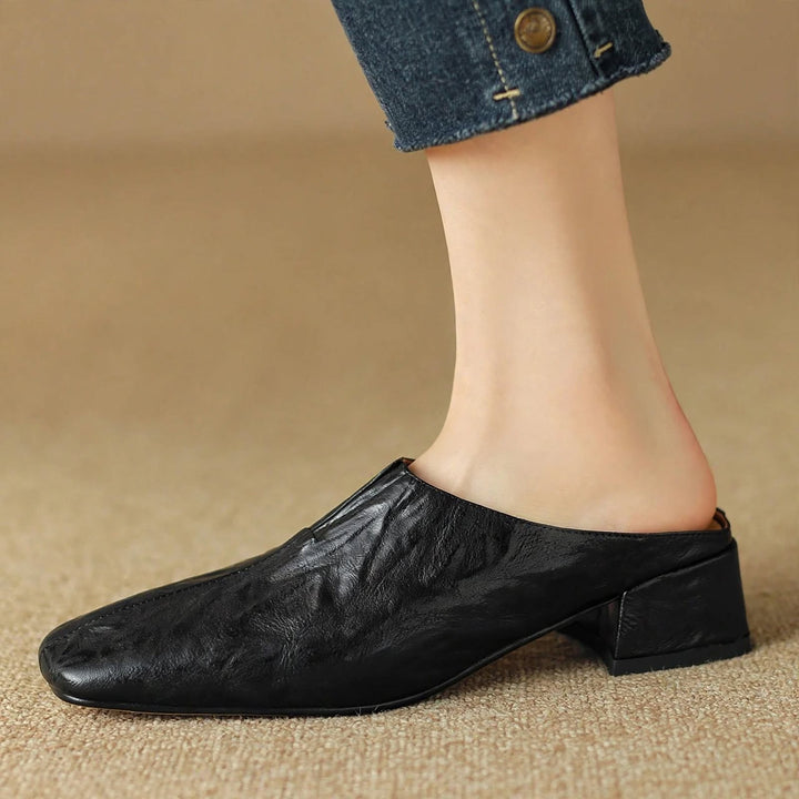 Pela Genuine Leather Mules