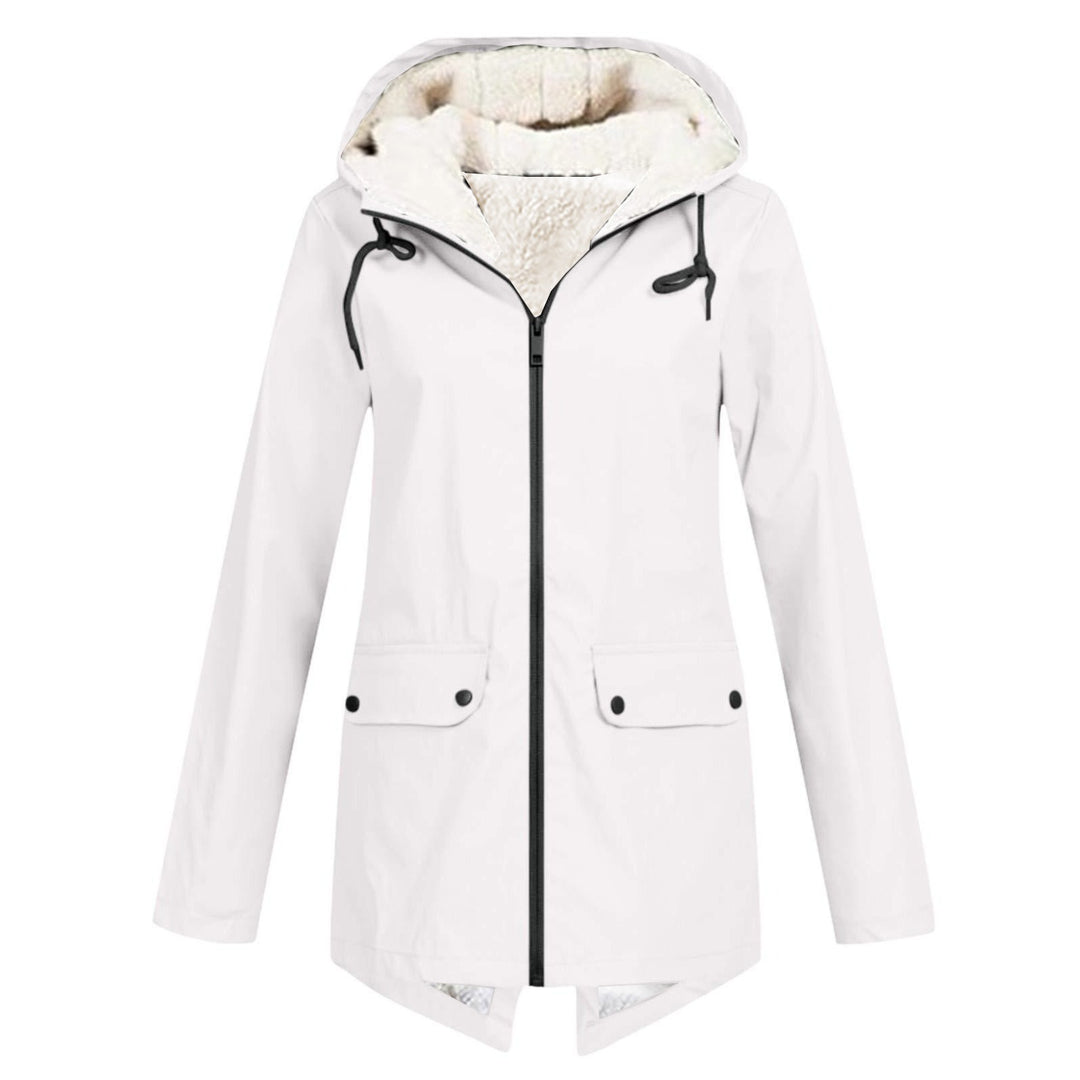 Anna Fleece-Lined Hooded Rain Jacket
