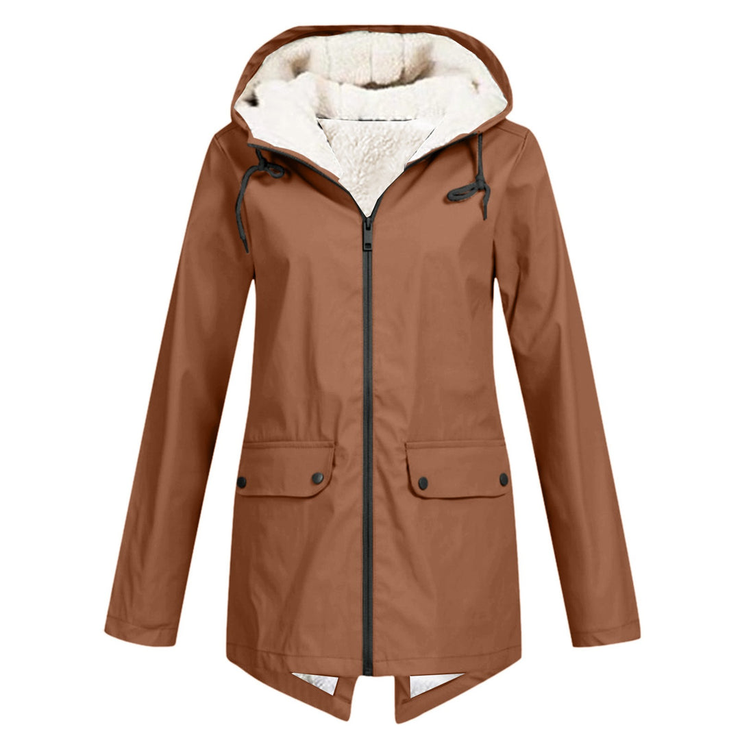 Anna Fleece-Lined Hooded Rain Jacket