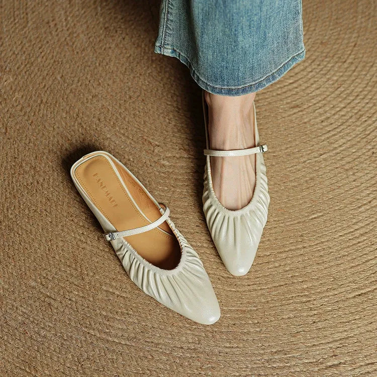 Zella Genuine Leather Mules