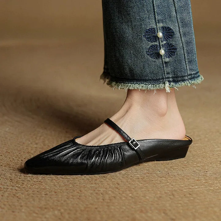 Zella Genuine Leather Mules