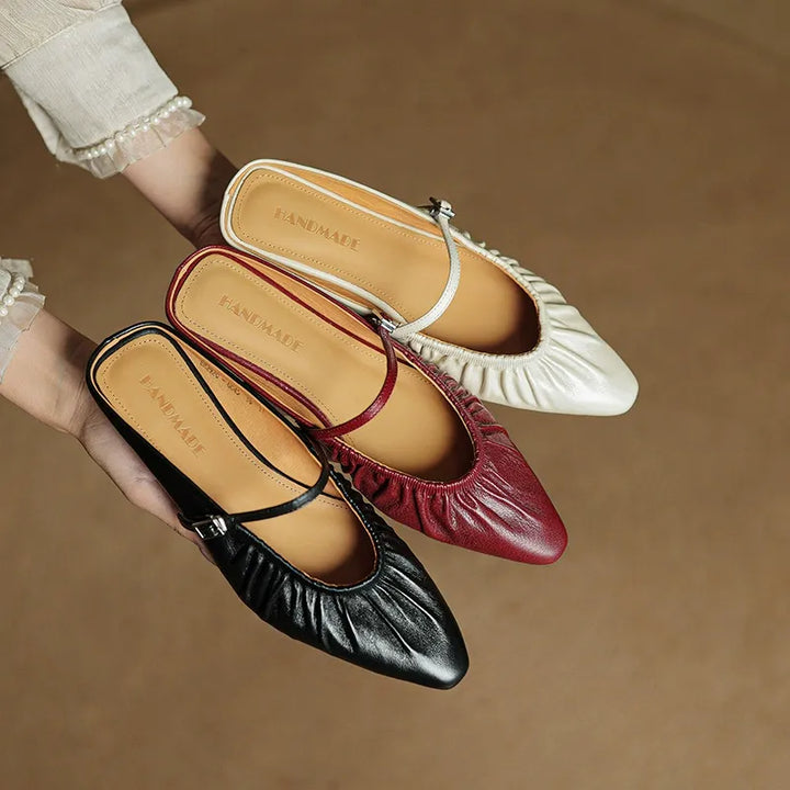 Zella Genuine Leather Mules