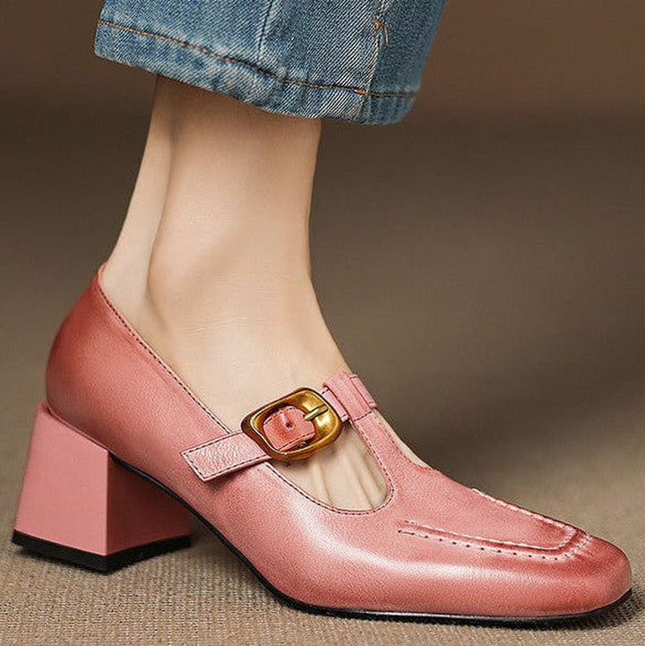 Elena Genuine Leather Heels