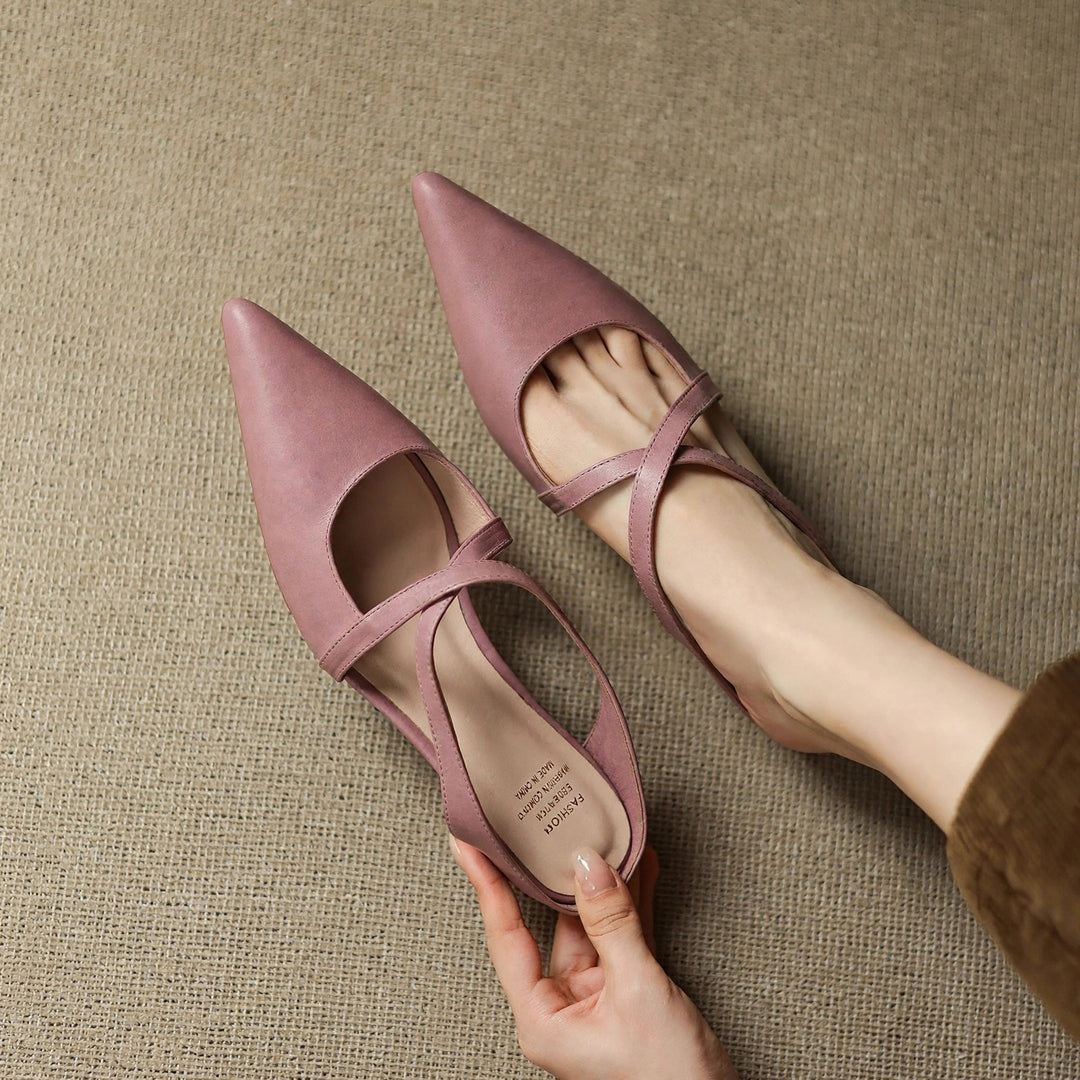 Aluna Genuine Leather Mules