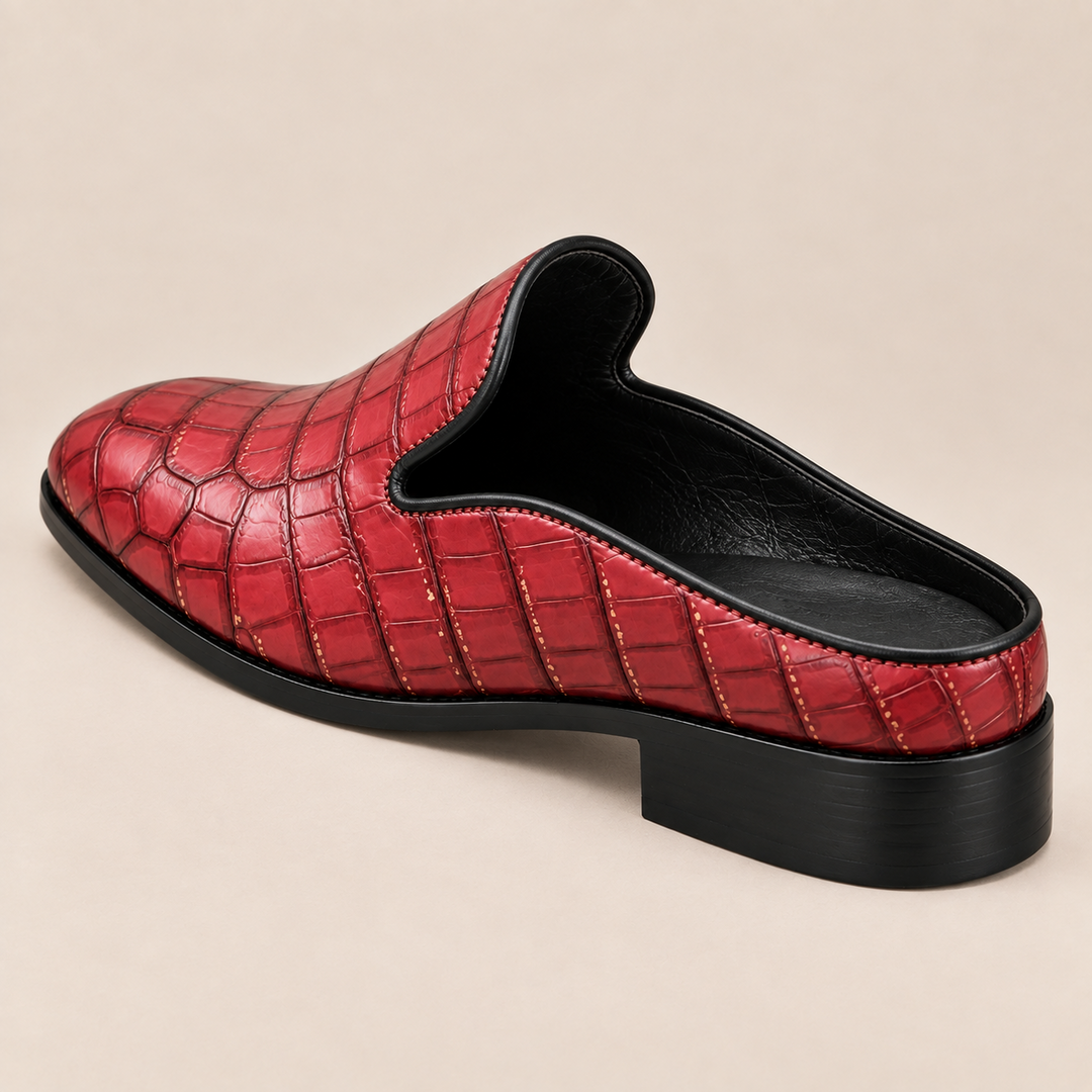 Daryl Genuine Leather Round-Toe Mules