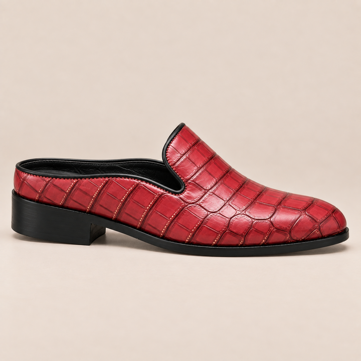 Daryl Genuine Leather Round-Toe Mules