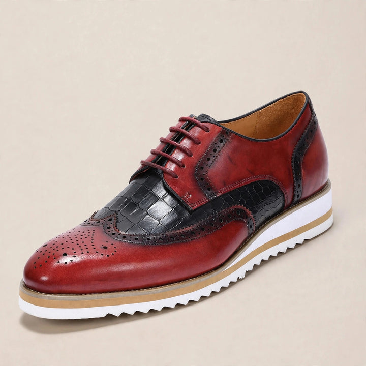 Elison Cowhide Leather Lace-Up Oxfords