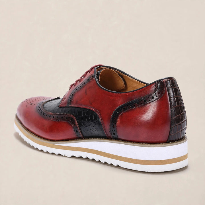Elison Cowhide Leather Lace-Up Oxfords