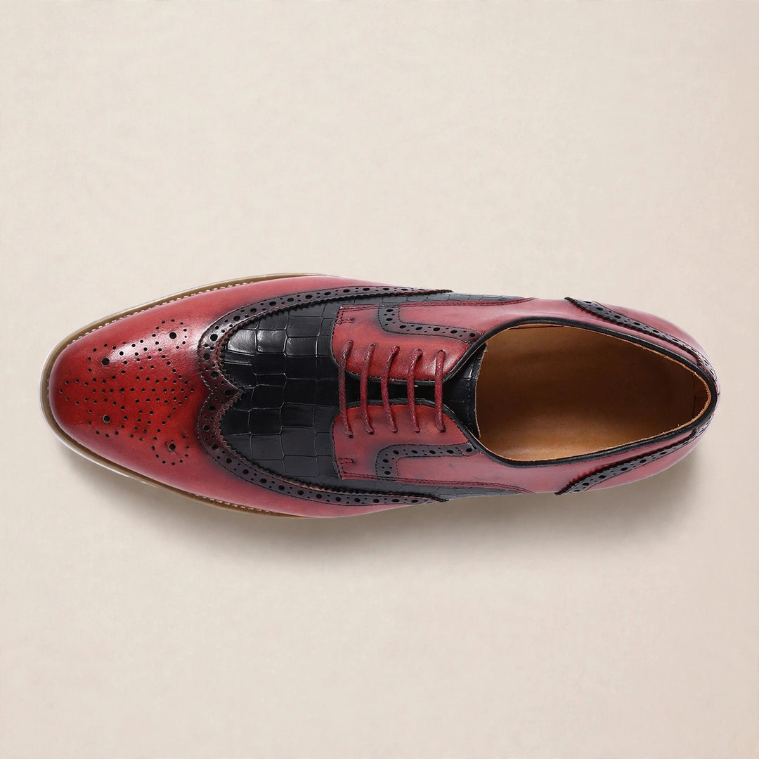 Elison Cowhide Leather Lace-Up Oxfords