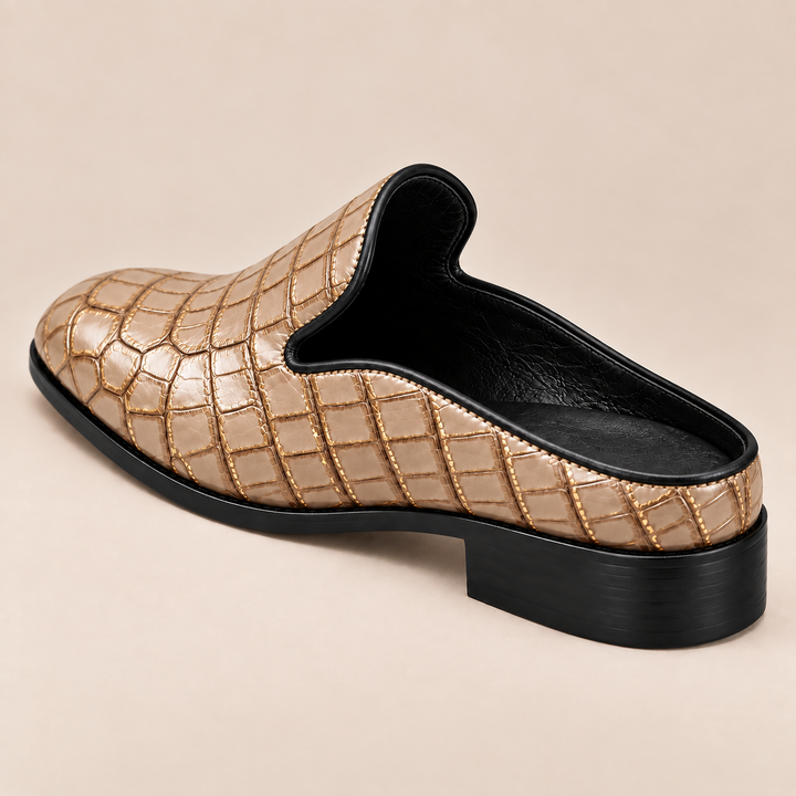 Daryl Genuine Leather Round-Toe Mules